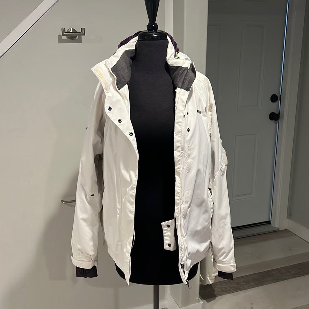 Under Armour waterproof parka w/ detachable hood.